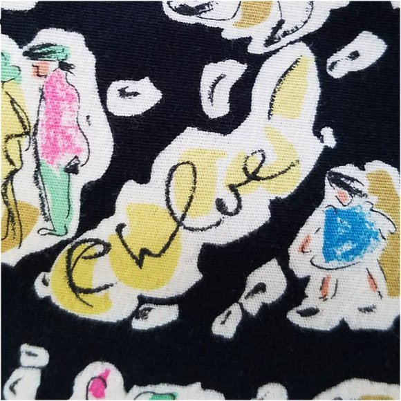 Chloe Womens Skirt Logo Sketch Sketches of People Novelty Print - Picture 6 of 12